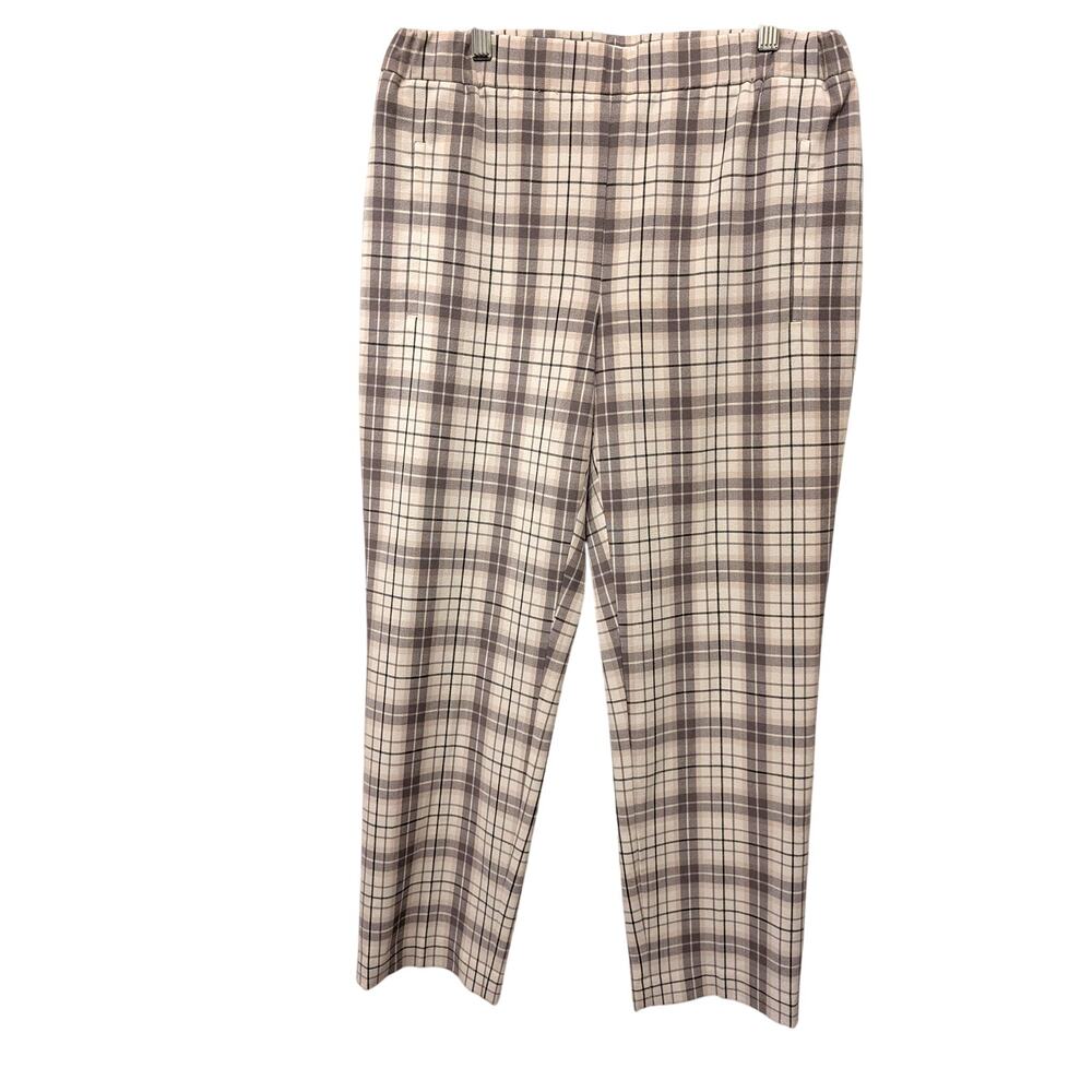 Wilfred Plaid Cropped Capri‎ Pants Flat Front  Pull On Officewear Womens Size S